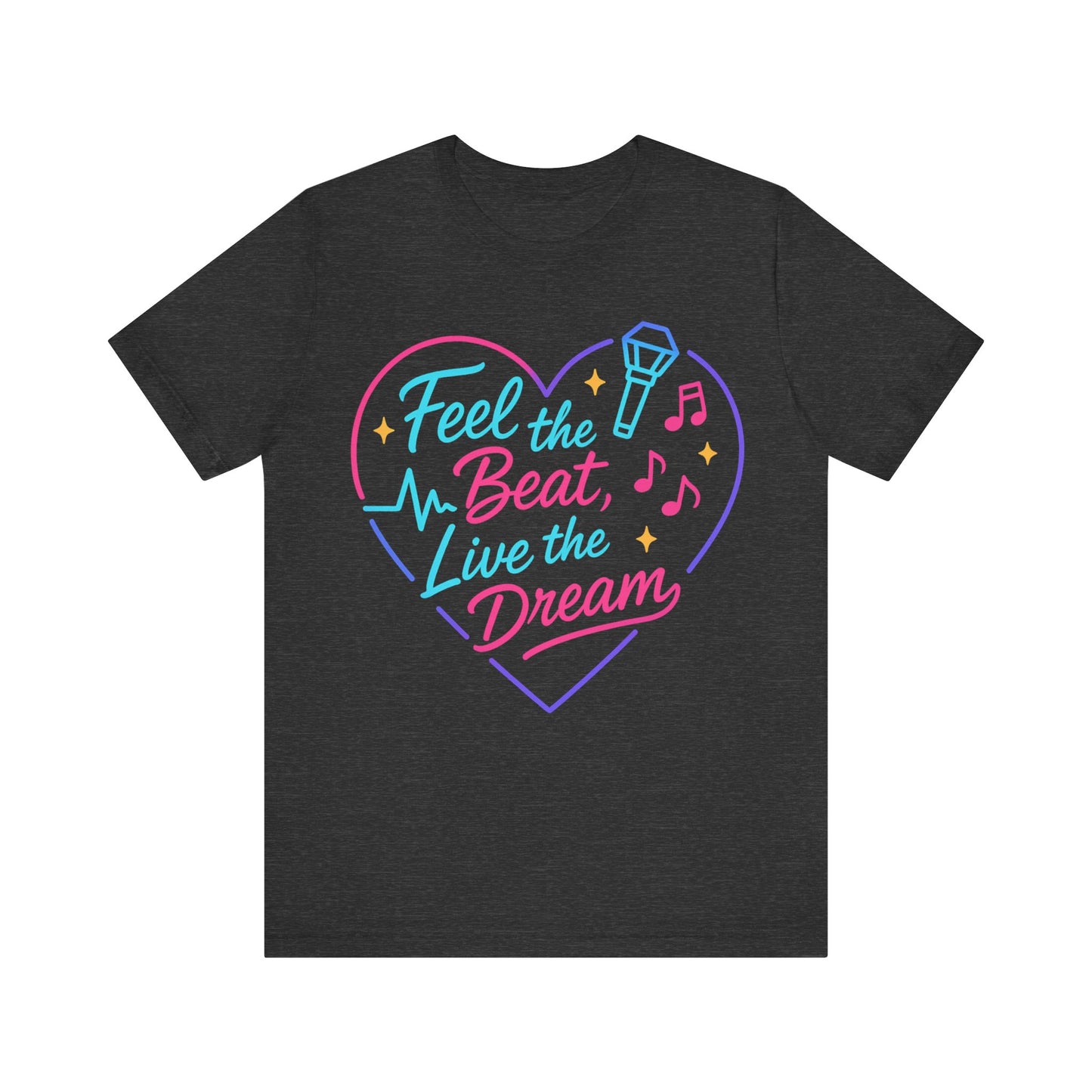 K-Pop Inspired Graphic Tee for Music Lovers, Feel the Beat T-Shirt, Unisex Music Tee, Concert Apparel, Gift for Fans, Festival Wear