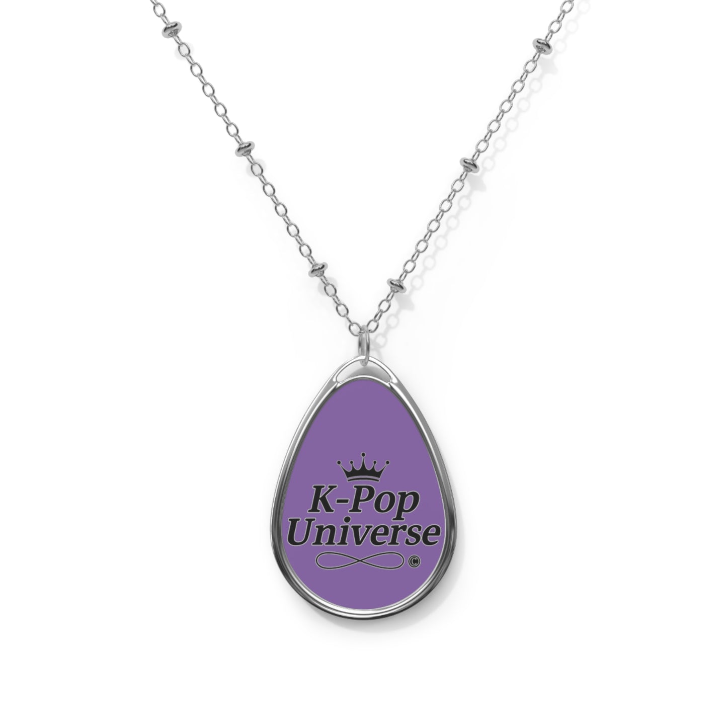 K-Pop Universe Oval Necklace, Trendy Jewelry, Fan Gift, Unique Pendant, Music Lover Accessory, Stylish Necklace