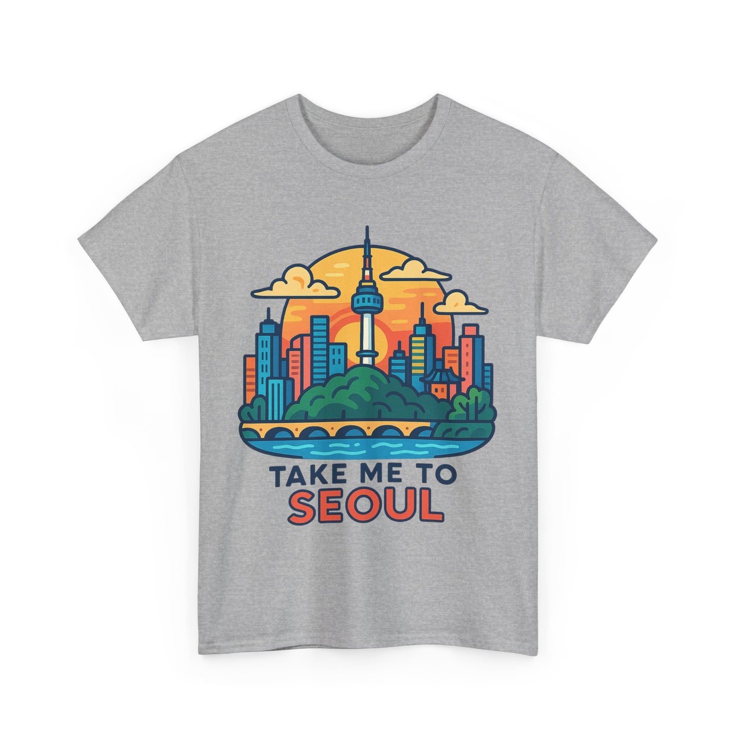 K-Pop Seoul Adventure Tee, Trendy Unisex T-Shirt, City Skyline Graphic, Music Lovers Gift, Casual Streetwear