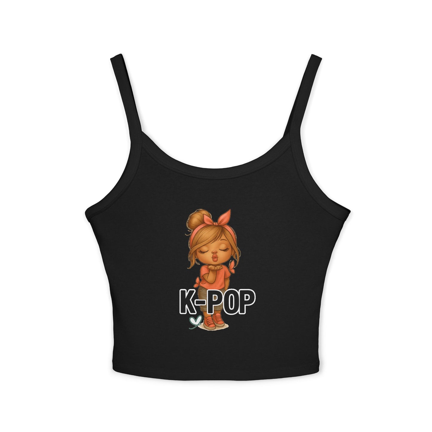 K-Pop Inspired Women's Spaghetti Strap Tank Top, Summer Fashion, Music Lover Gift, Festival Wear, Trendy Tops