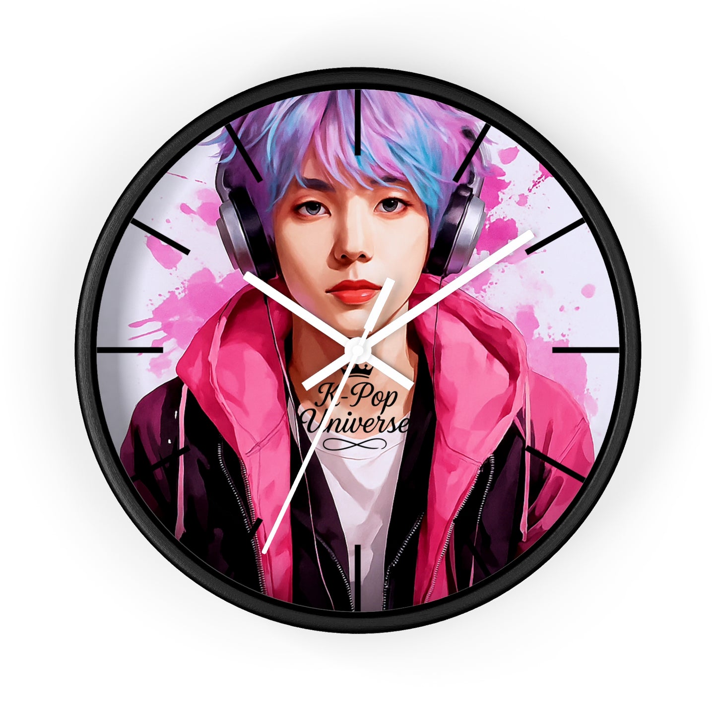 K-Pop Themed Wall Clock, Trendy Clock for Music Lovers, Perfect Gift for K-Pop Fans, Home Decor, Unique Desk Accessory