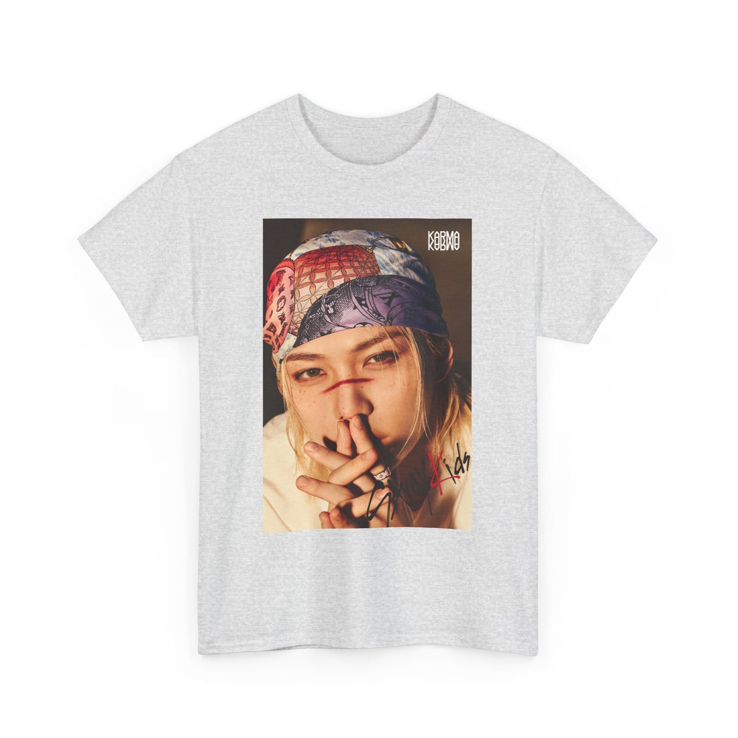 K-Pop Inspired Unisex Heavy Cotton Tee - Trendy Graphic Tee, Music Fan Shirt, Casual Wear, Gift for K-Pop Lovers