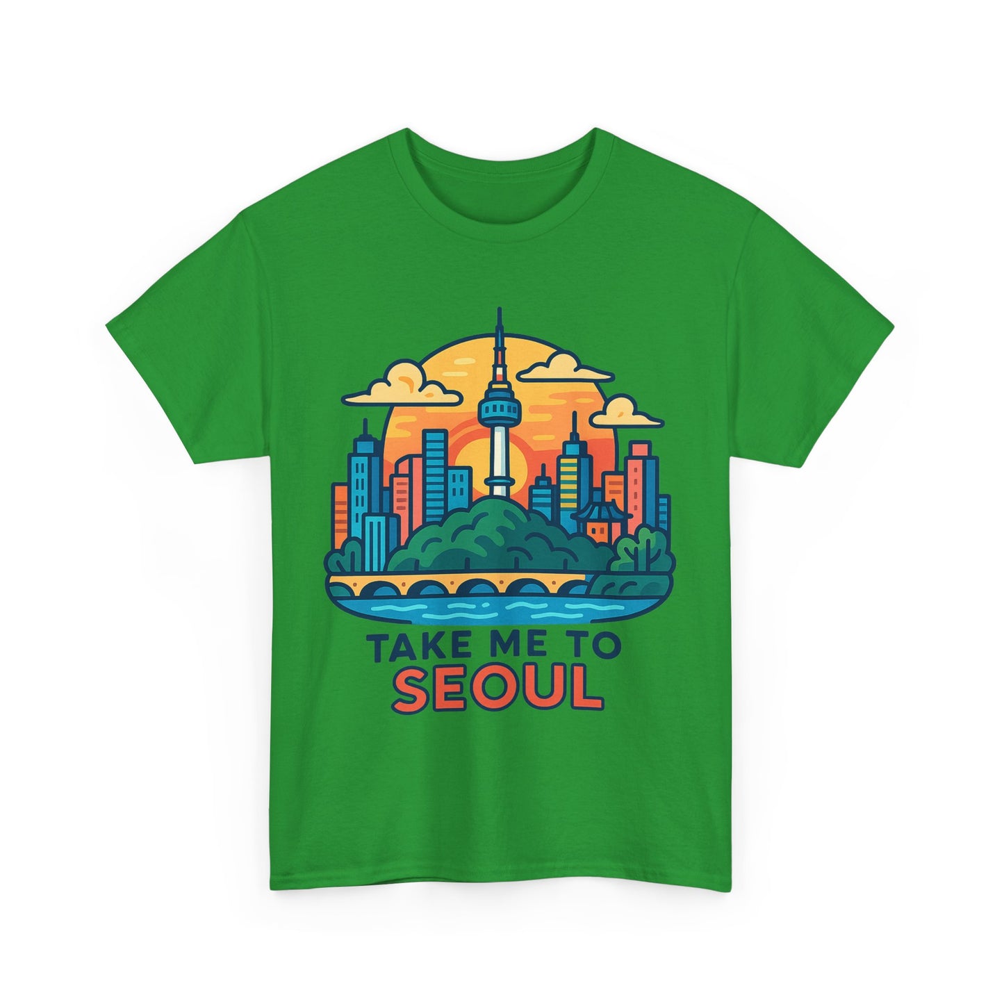 K-Pop Seoul Adventure Tee, Trendy Unisex T-Shirt, City Skyline Graphic, Music Lovers Gift, Casual Streetwear