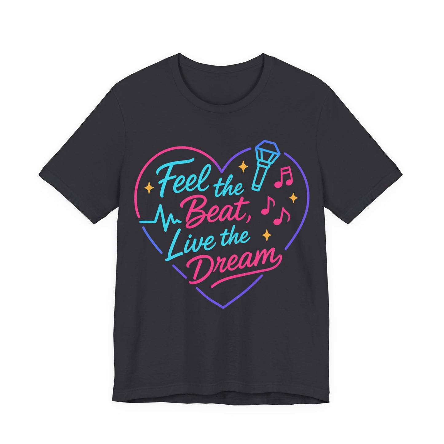 K-Pop Inspired Graphic Tee for Music Lovers, Feel the Beat T-Shirt, Unisex Music Tee, Concert Apparel, Gift for Fans, Festival Wear