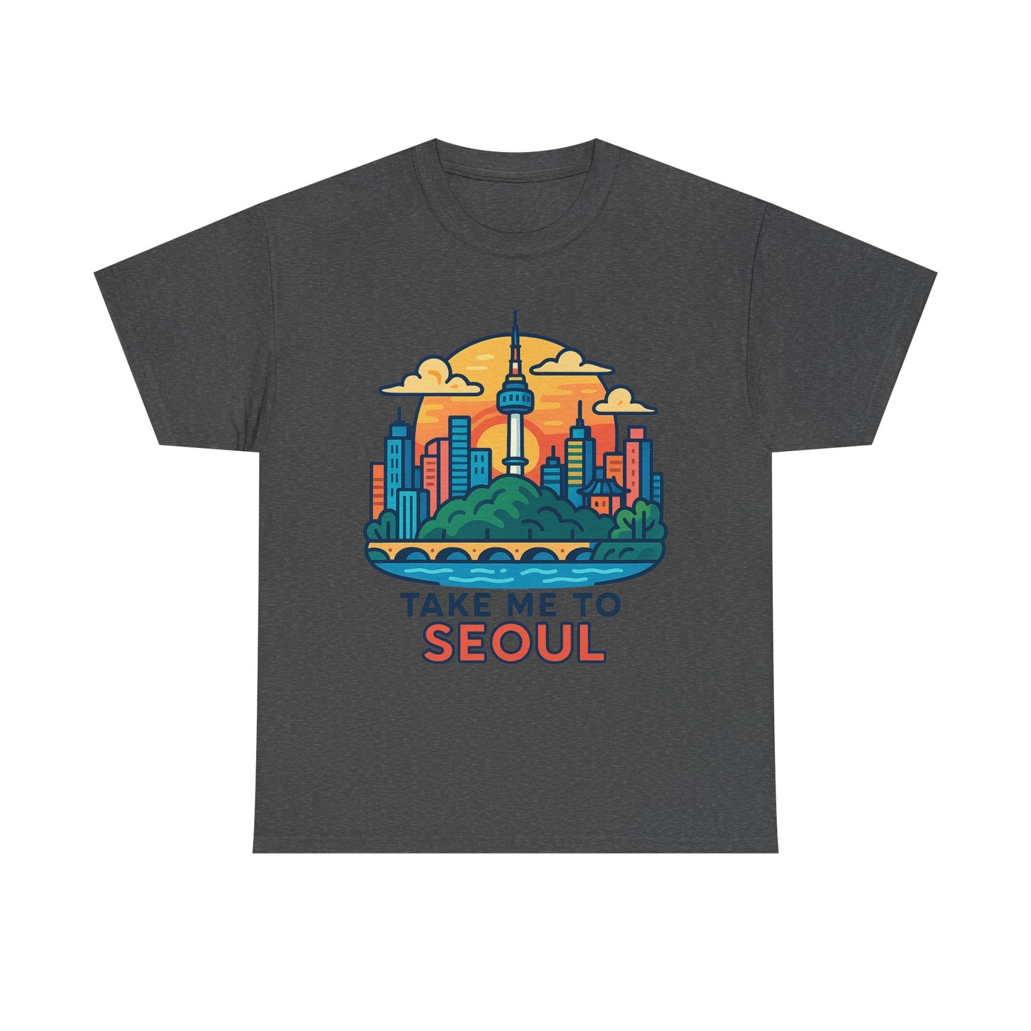 K-Pop Seoul Adventure Tee, Trendy Unisex T-Shirt, City Skyline Graphic, Music Lovers Gift, Casual Streetwear