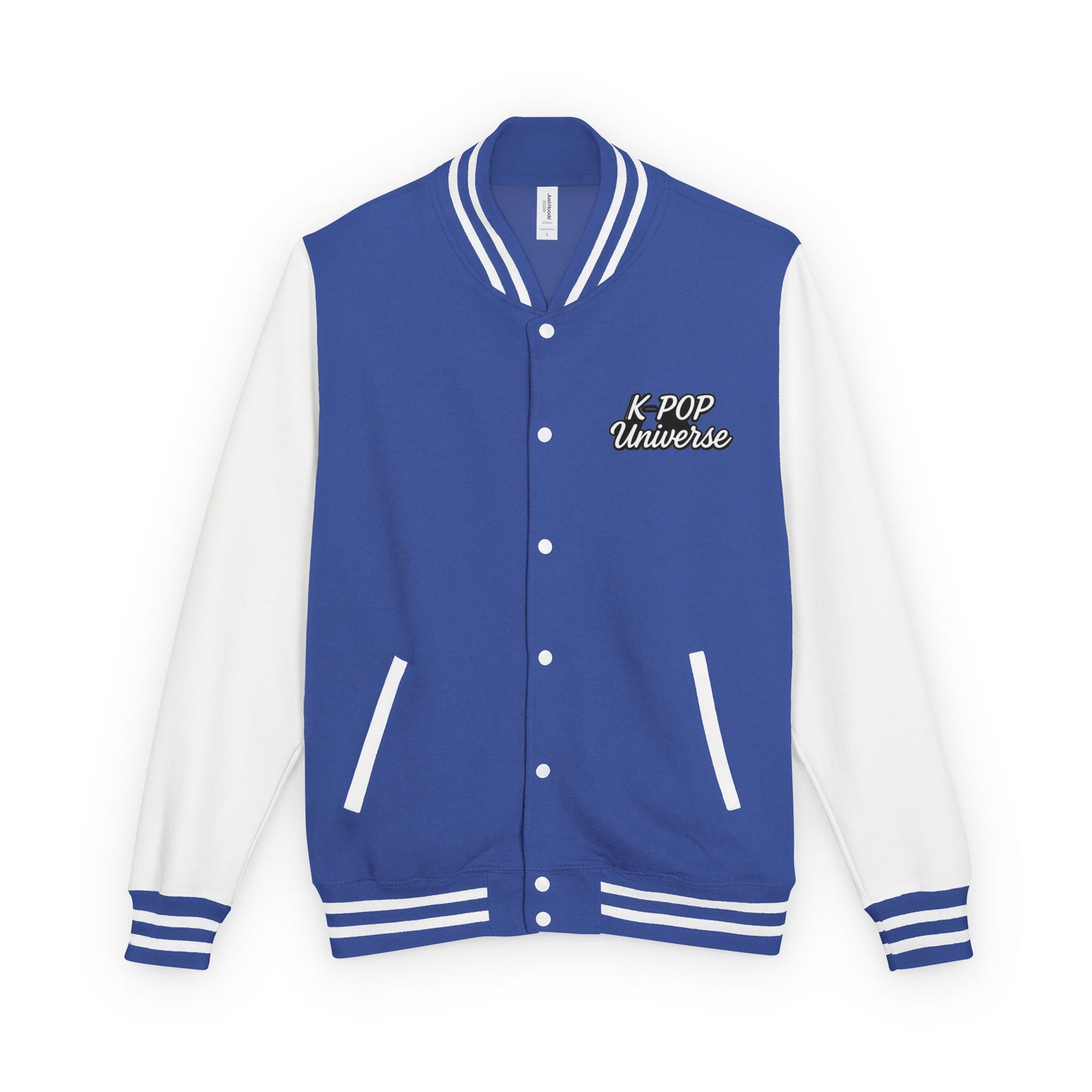 K-Pop Universe Letterman Jacket, Trendy Unisex Varsity Jacket, Cute Gift for K-Pop Fans, Stylish Casual Wear, Anime Inspired Apparel