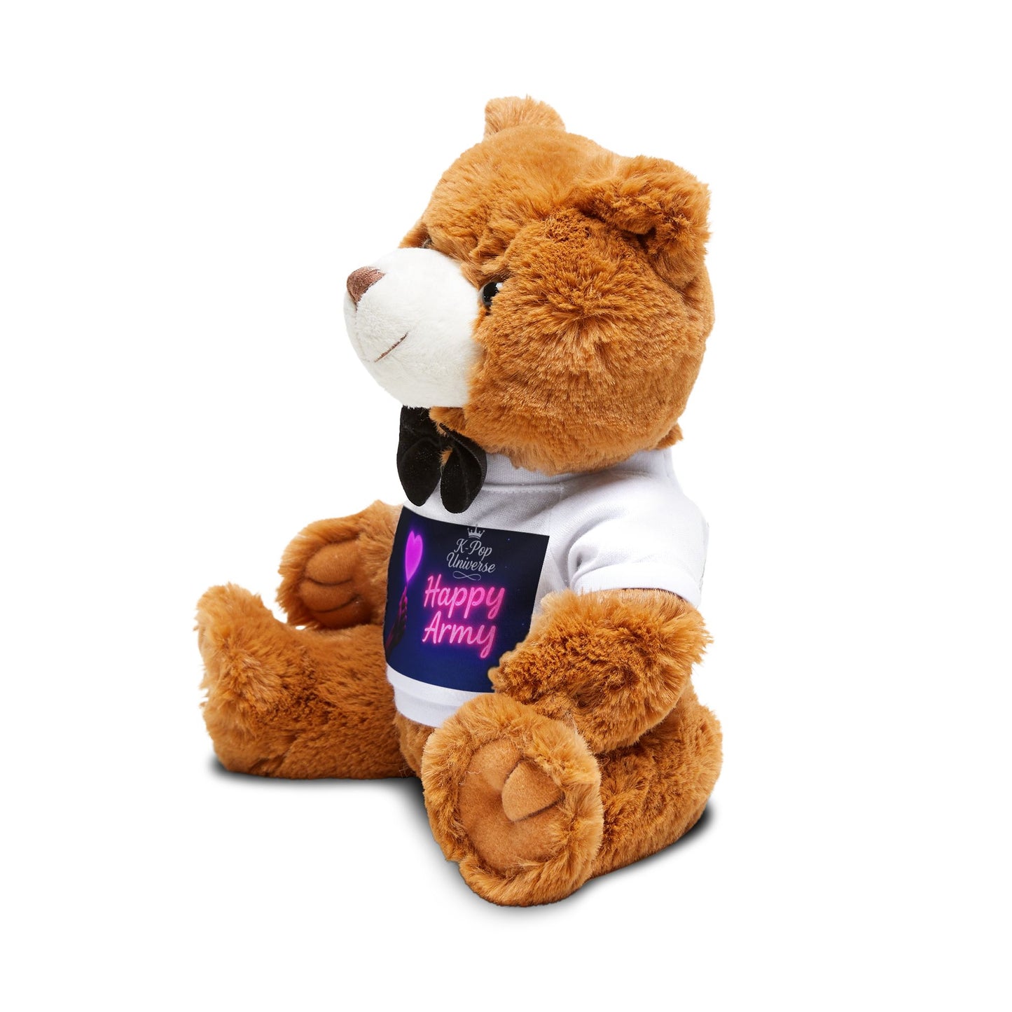 Happy Army Teddy Bear with Customizable T-Shirt, Cute Gift for Kids, Birthday Surprise, Valentine's Day, Huggable Plush Toy