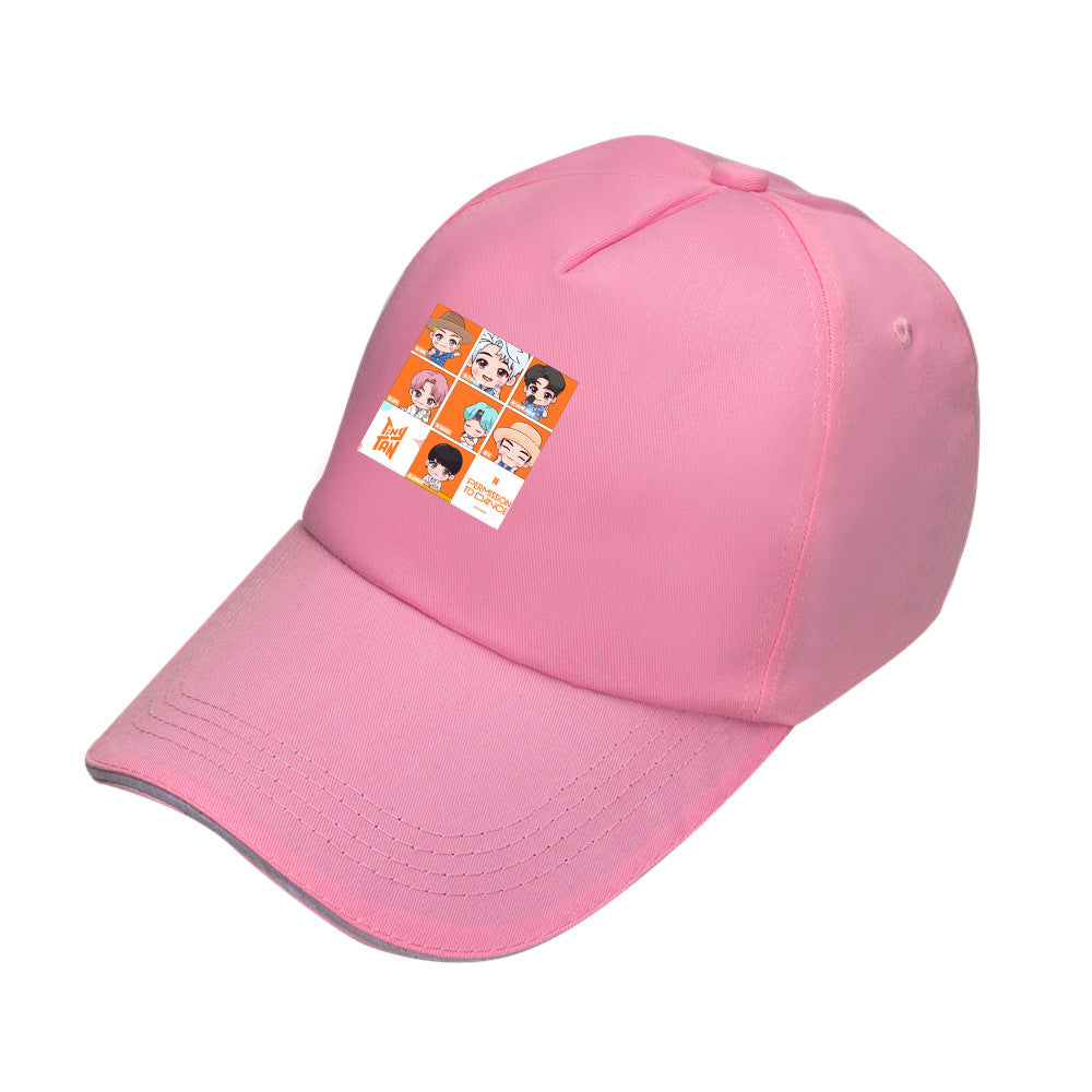 BTS Permission To Dance Hat Peaked Cap Summer Fashion Print Sun Hat