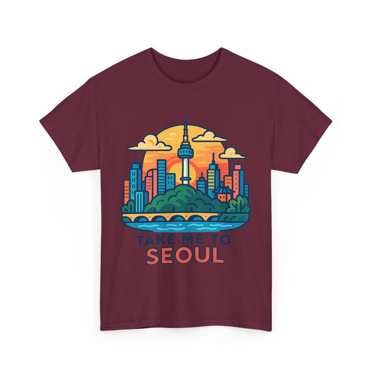 K-Pop Seoul Adventure Tee, Trendy Unisex T-Shirt, City Skyline Graphic, Music Lovers Gift, Casual Streetwear