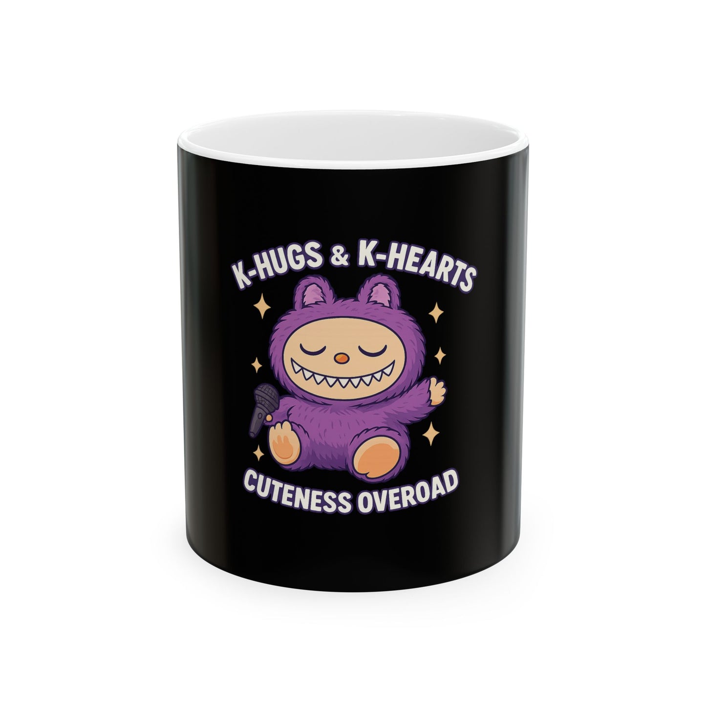 Kawaii Ceramic Mug - Cute K-Hugs & K-Hearts, Perfect for Gifts, Coffee Lovers, Birthdays, Home Decor, Cute Aesthetic