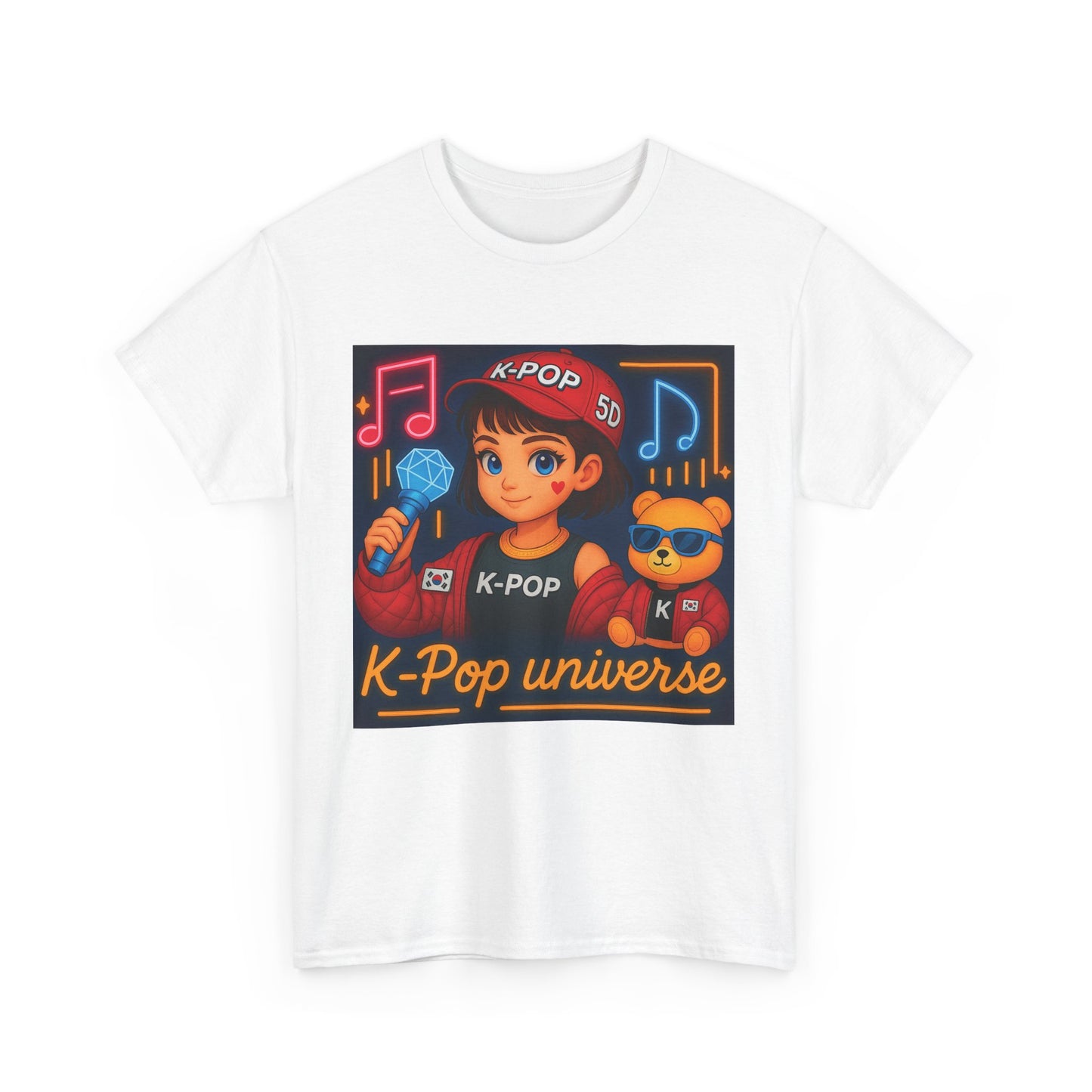 K-Pop Universe "Good Vibes Only" Graphic T-Shirt, Unisex Cotton Tee, Music Lover Gift, Concert Wear, Casual Style