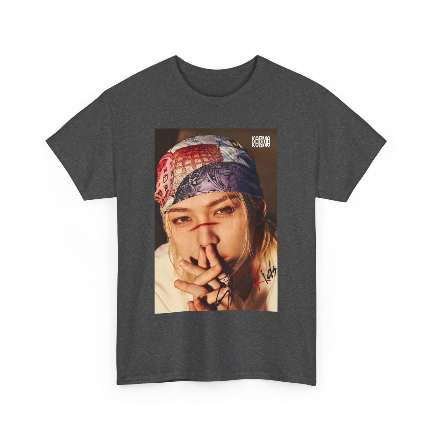 K-Pop Inspired Unisex Heavy Cotton Tee - Trendy Graphic Tee, Music Fan Shirt, Casual Wear, Gift for K-Pop Lovers