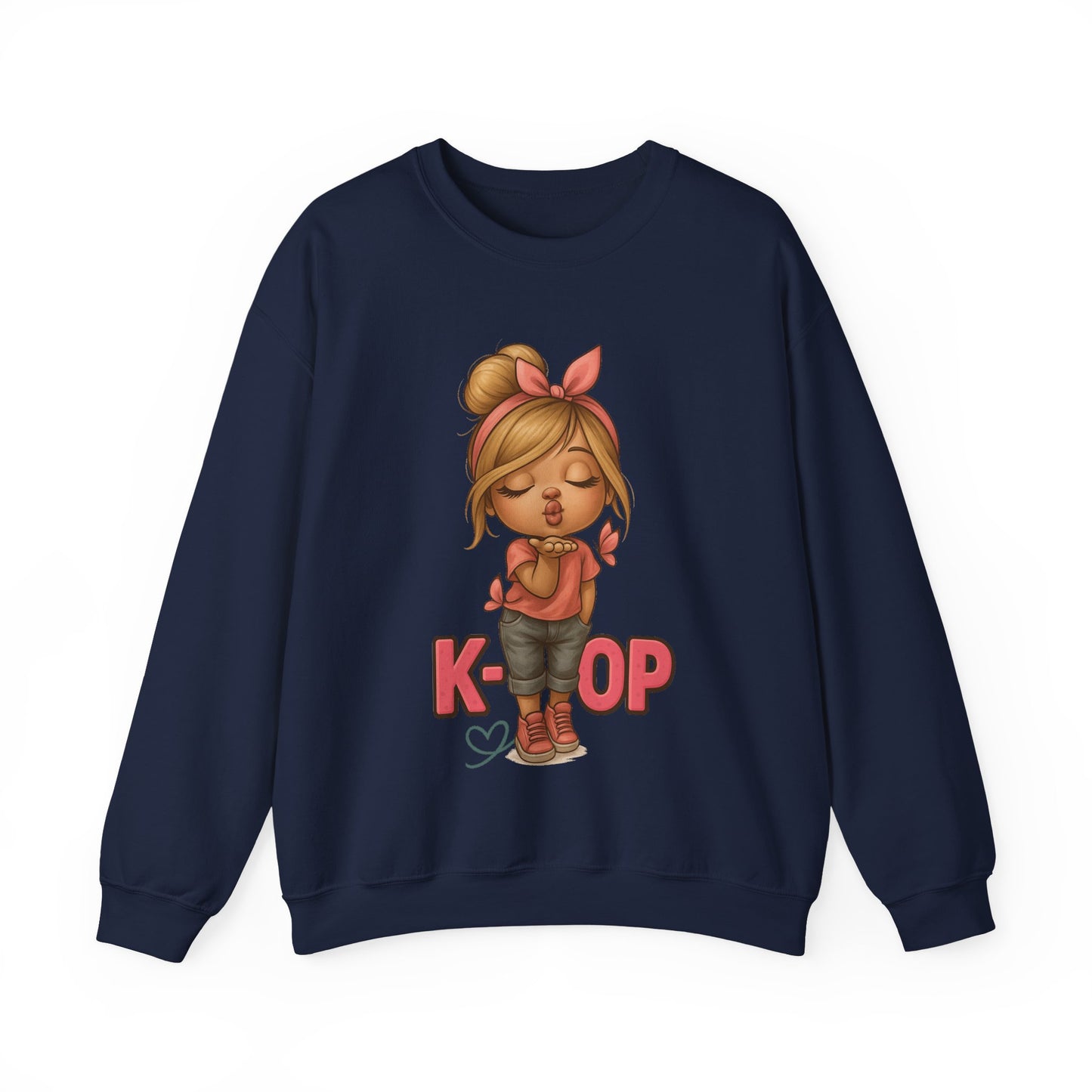 K-Pop Girl Crewneck Sweatshirt, Trendy Gift for Music Lovers, Stylish Cozy Wear, Perfect for Concerts, Fashionable Graphic Sweatshirt