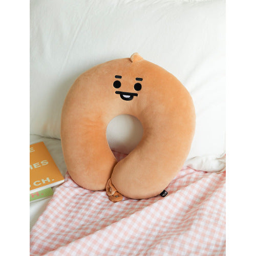 Bulletproof Youth Group Cartoon Baby U-Shaped Pillow Cute Plush Doll Lunch Break Travel Car BTS Cervical Pillow