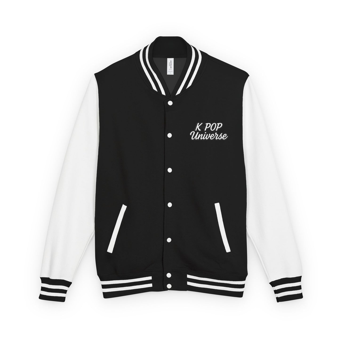 K-Pop Universe Letterman Jacket, Trendy Unisex Varsity Jacket, Cute Gift for K-Pop Fans, Stylish Casual Wear, Anime Inspired Apparel