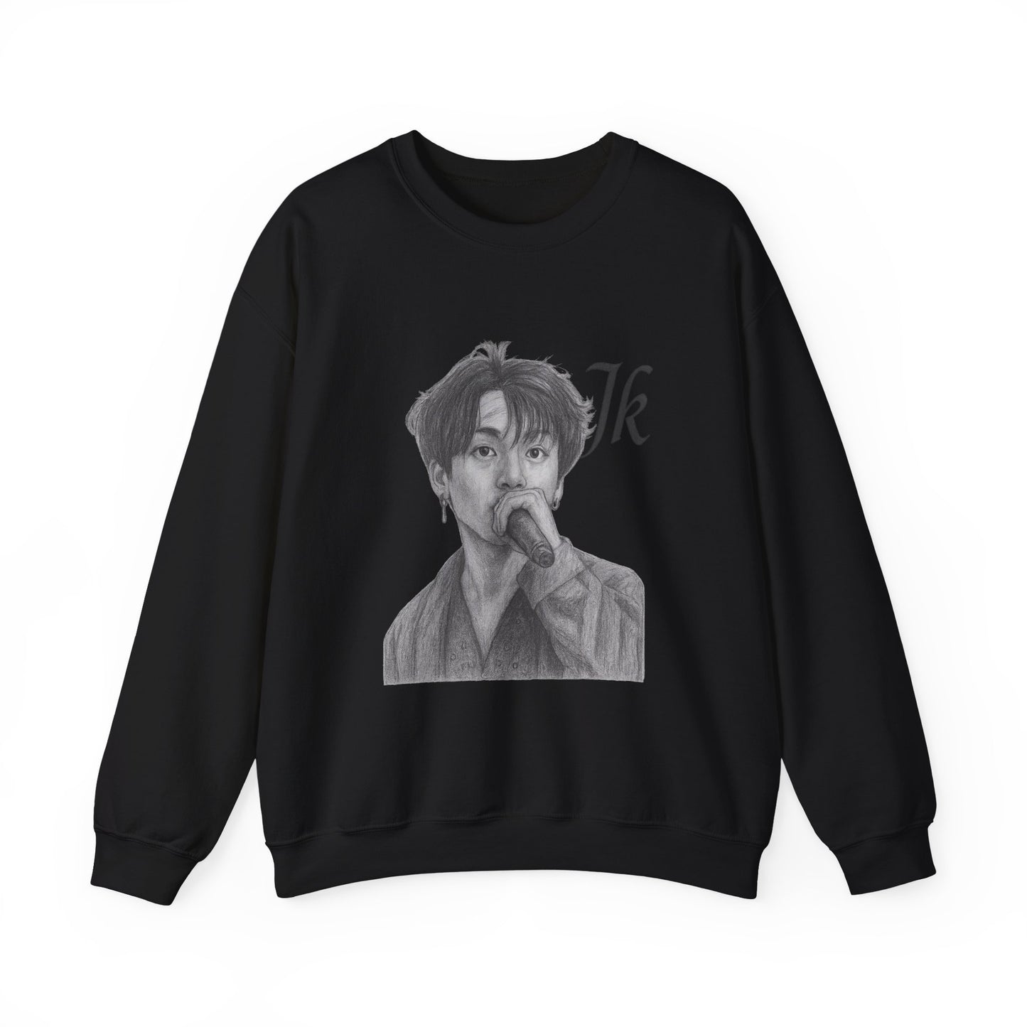 K-Pop Inspired Unisex Crewneck Sweatshirt, JK Sweatshirt, Music Lover Gift, Streetwear, Cozy Fashion, Fan Apparel,jk, BTS, Jungkook