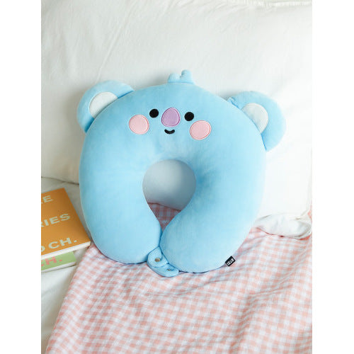 Bulletproof Youth Group Cartoon Baby U-Shaped Pillow Cute Plush Doll Lunch Break Travel Car BTS Cervical Pillow