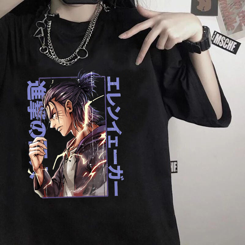 Y2k Japanese Anime Attack on Titan T Shirt Shingeki No K yoji🇯🇵