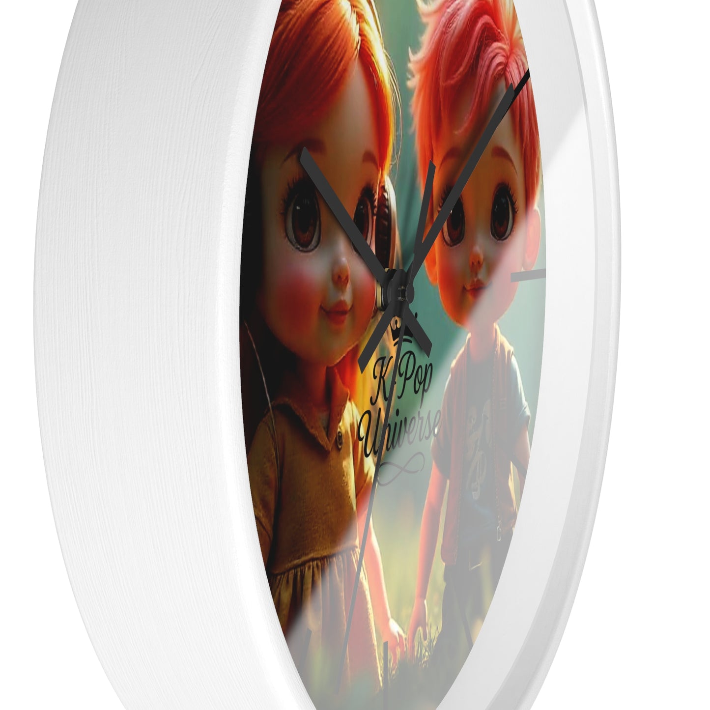 K-Pop Universe Wall Clock, Cute Home Decor, Gift for Music Lovers, Children's Room Accent, K-Pop Fan Wall Art