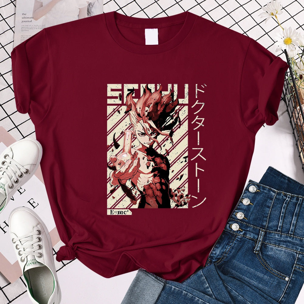 Anime Dr. Stone Loose Short Sleeve T-Shirt, NelVKpop , kpopuniverse