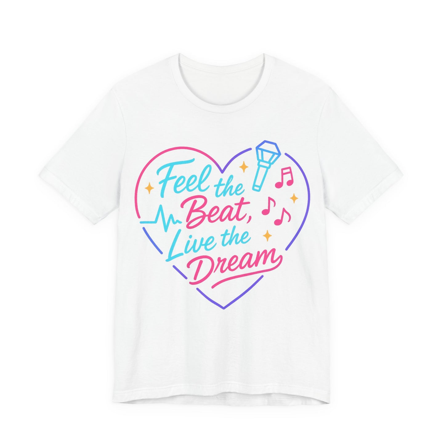 K-Pop Inspired Graphic Tee for Music Lovers, Feel the Beat T-Shirt, Unisex Music Tee, Concert Apparel, Gift for Fans, Festival Wear