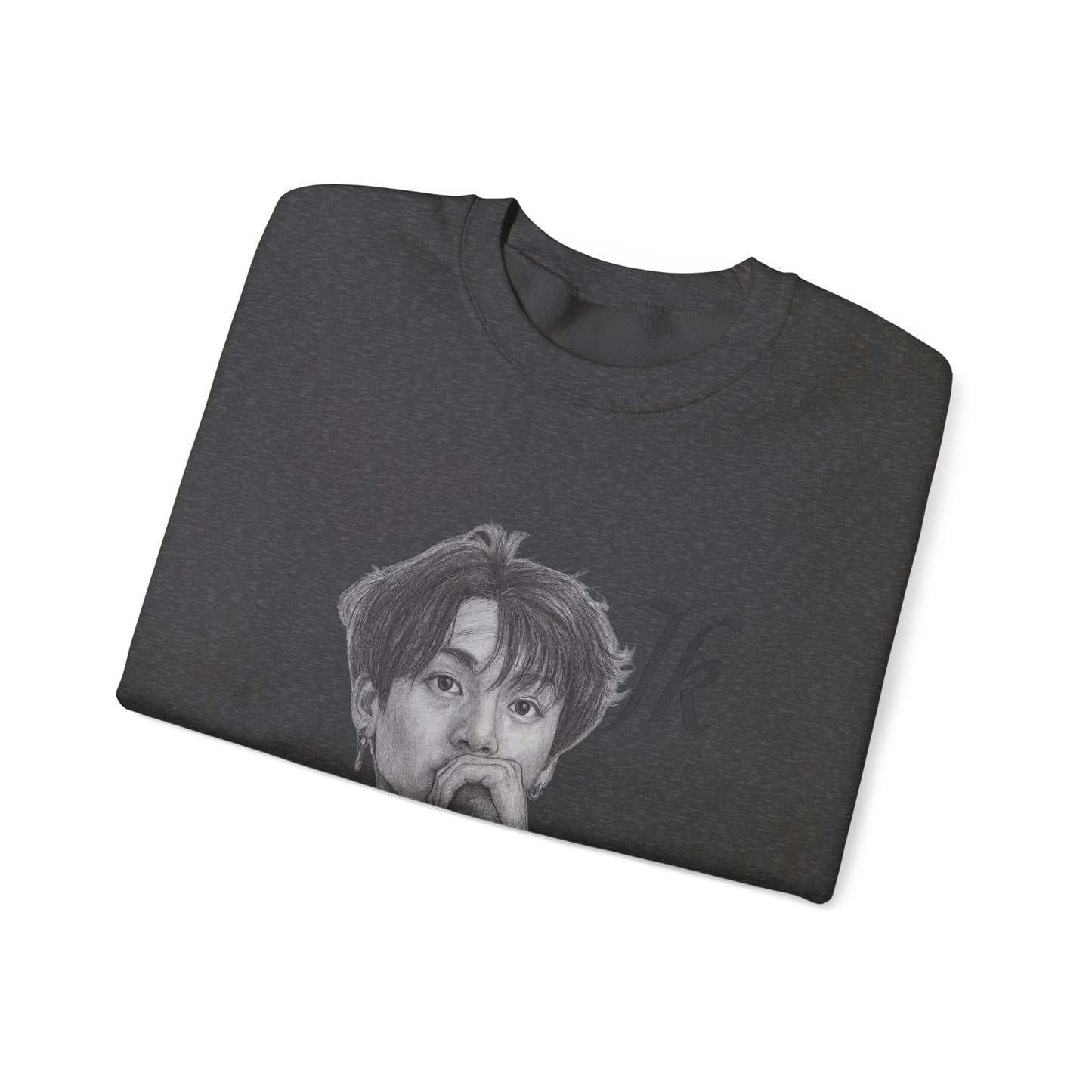 K-Pop Inspired Unisex Crewneck Sweatshirt, JK Sweatshirt, Music Lover Gift, Streetwear, Cozy Fashion, Fan Apparel,jk, BTS, Jungkook