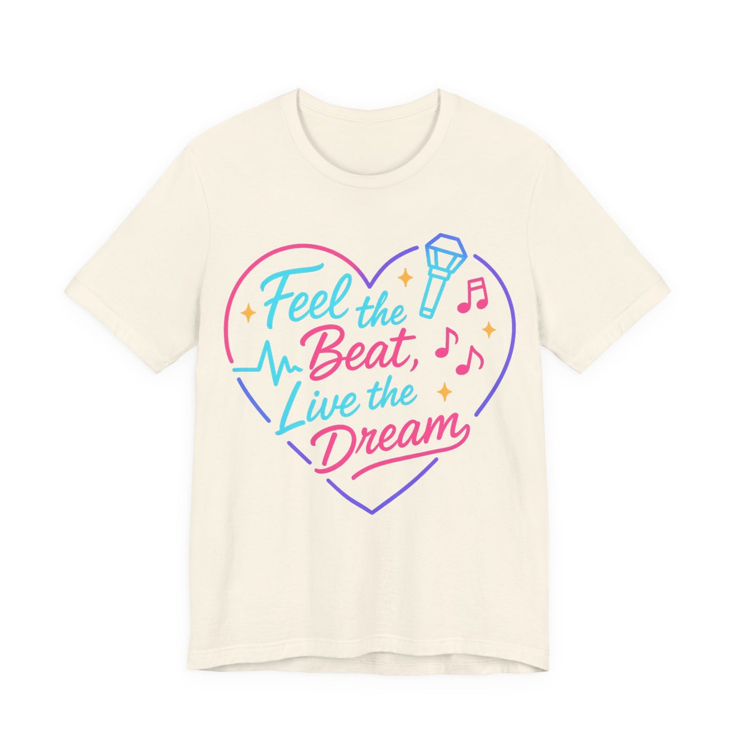 K-Pop Inspired Graphic Tee for Music Lovers, Feel the Beat T-Shirt, Unisex Music Tee, Concert Apparel, Gift for Fans, Festival Wear