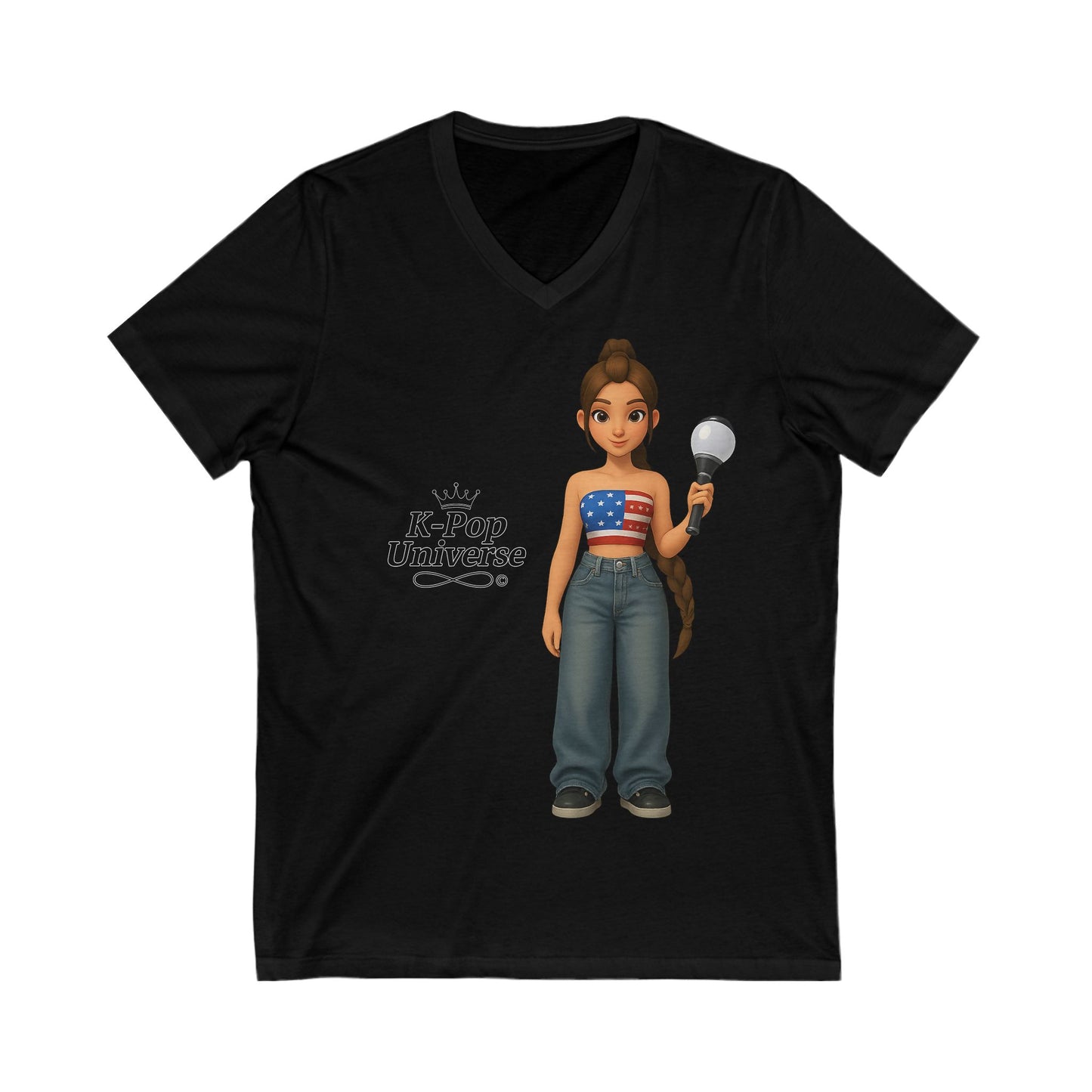 K-Pop Universe Unisex V-Neck Tee, Trendy Tee for Fans, Music Lover Apparel, Perfect for Concerts, Birthday Gift, Everyday Style