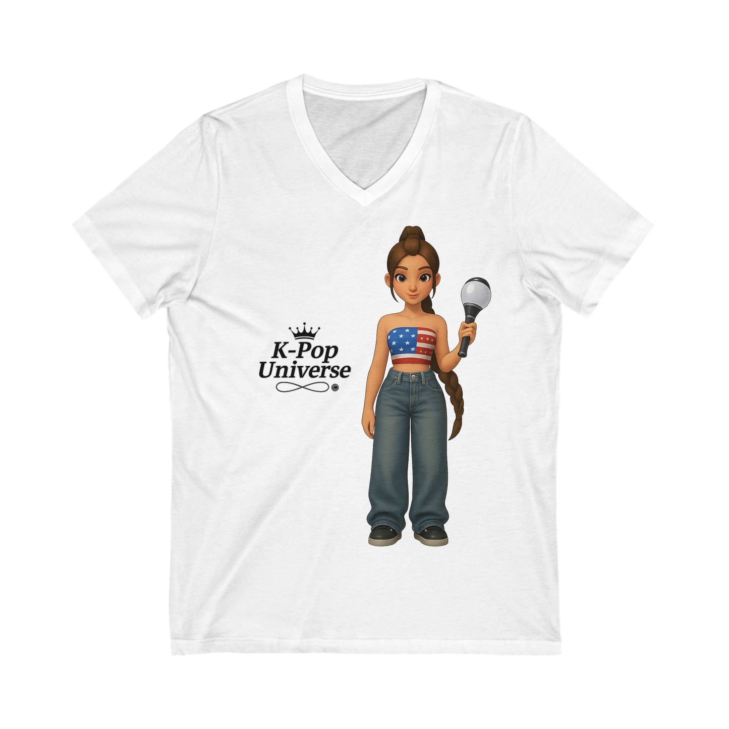 K-Pop Universe Unisex V-Neck Tee, Trendy Tee for Fans, Music Lover Apparel, Perfect for Concerts, Birthday Gift, Everyday Style