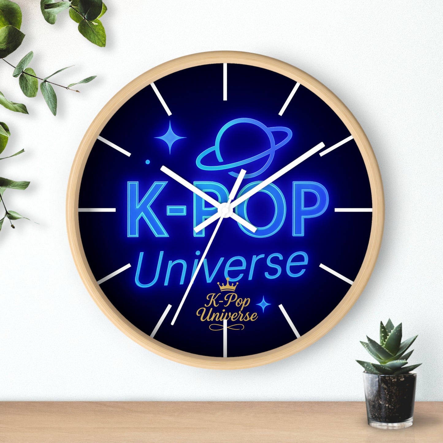 Wall ClockK-Pop Cat Acrylic Wall Clock, Cute Home Decor, Fun Wall Art, Unique Gift for Cat Lovers, K-Pop Fan Merchandise, Colorful Clock
