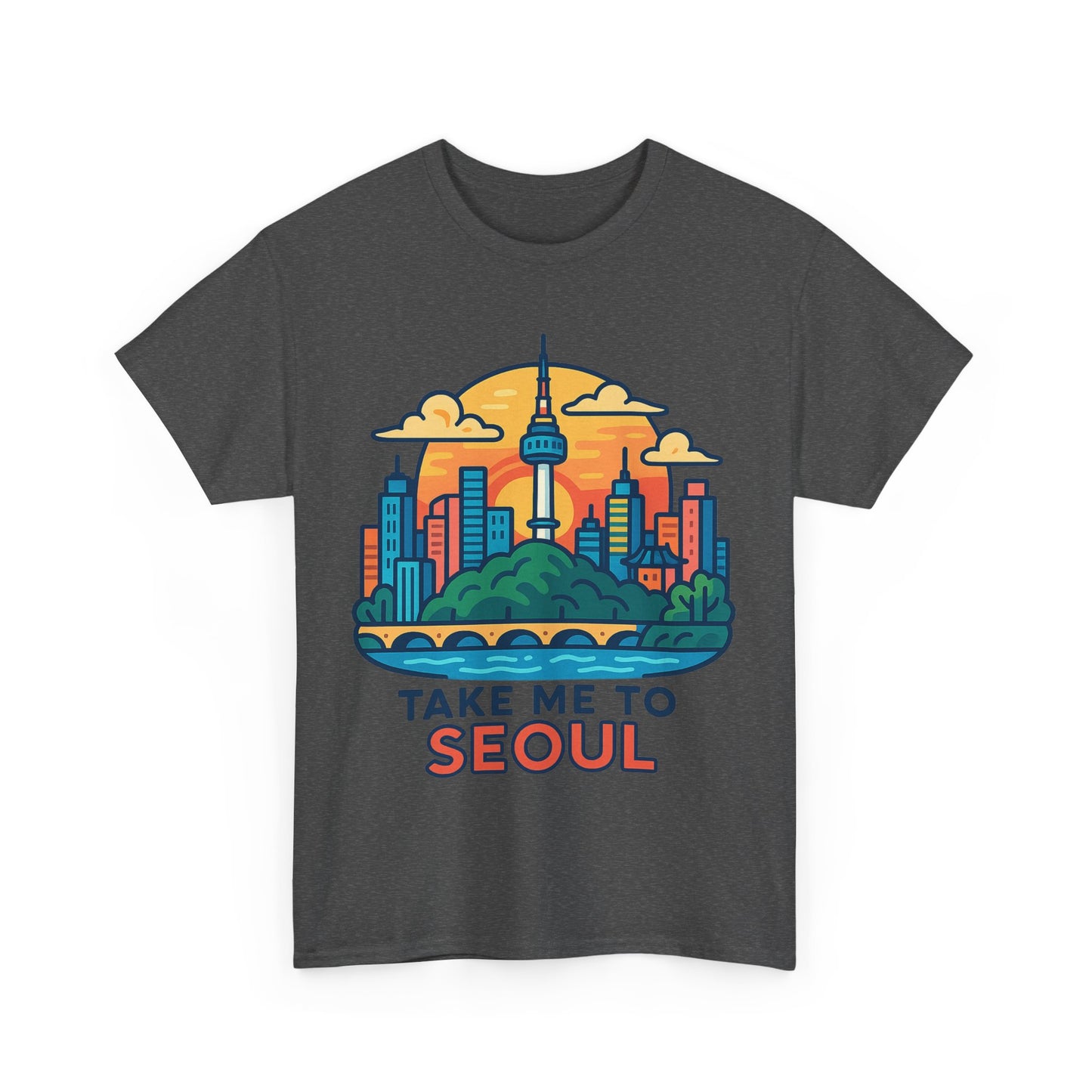 K-Pop Seoul Adventure Tee, Trendy Unisex T-Shirt, City Skyline Graphic, Music Lovers Gift, Casual Streetwear