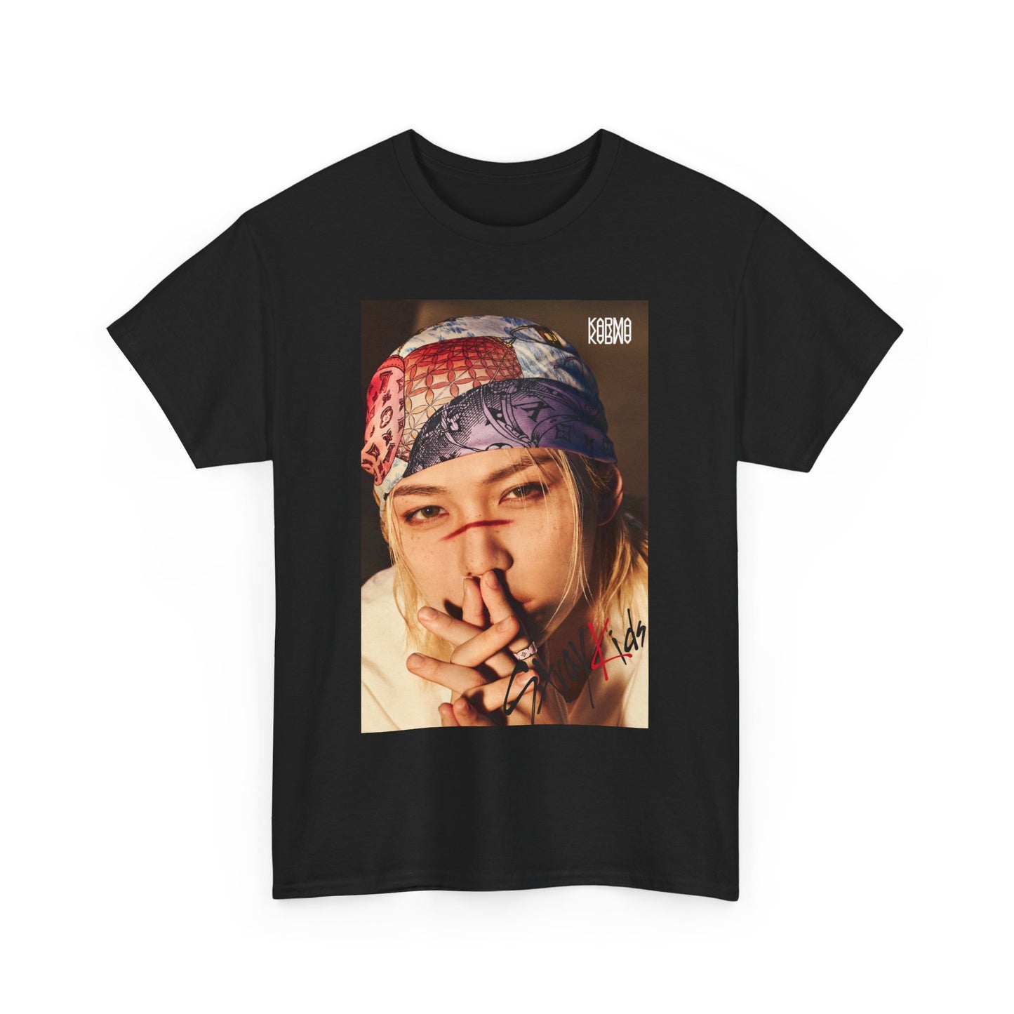 K-Pop Inspired Unisex Heavy Cotton Tee - Trendy Graphic Tee, Music Fan Shirt, Casual Wear, Gift for K-Pop Lovers