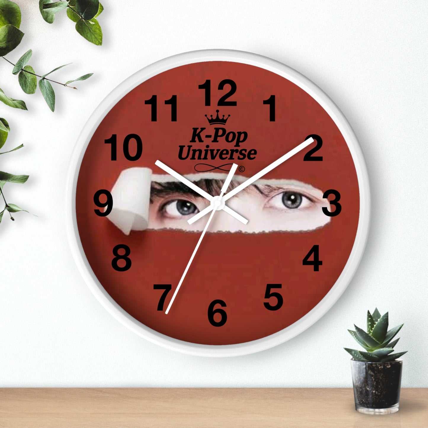 K-Pop Inspired Wall Clock for Fandom Decor, Unique Gift for Fans, Home Office Decor, K-Pop Universe Timepiece, Aesthetic Wall Art/J-Hope/BTS