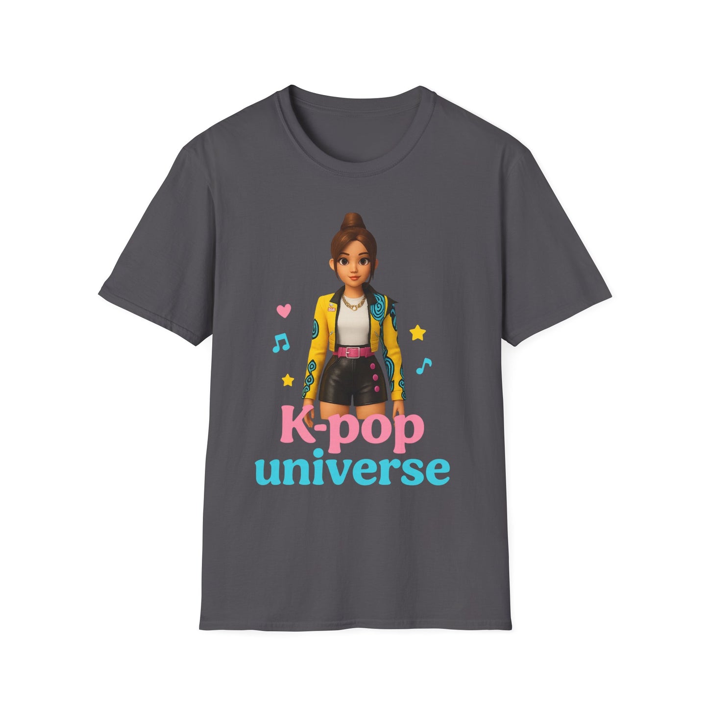 K-Pop Universe Unisex Softstyle T-Shirt, Trendy K-Pop Tee, Gift for Music Lovers, Casual Wear, Concert Outfit