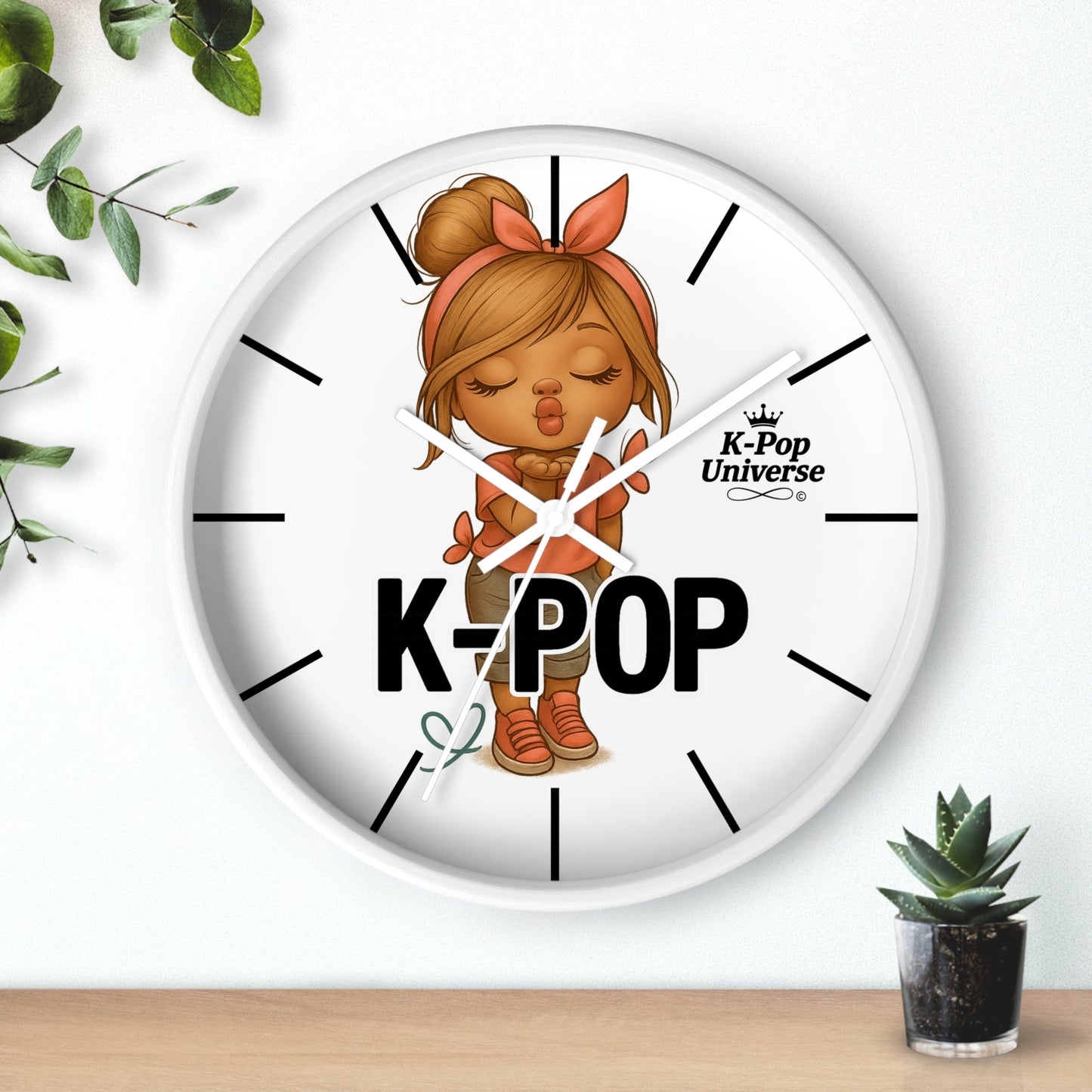 K-Pop Themed Wall Clock, Cute K-Pop Decor, Fan Gift, Music Lover Gift, Unique Home Decor, Trendy Wall Art