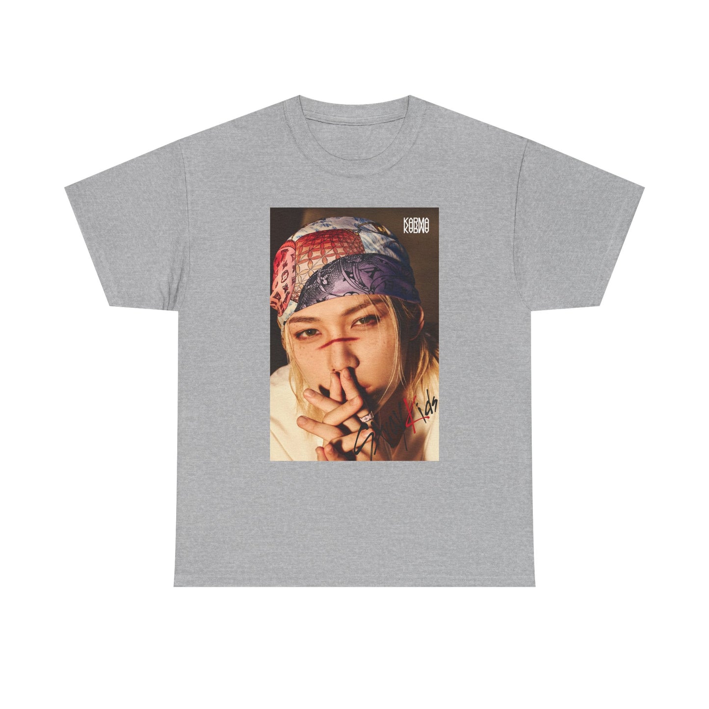 K-Pop Inspired Unisex Heavy Cotton Tee - Trendy Graphic Tee, Music Fan Shirt, Casual Wear, Gift for K-Pop Lovers