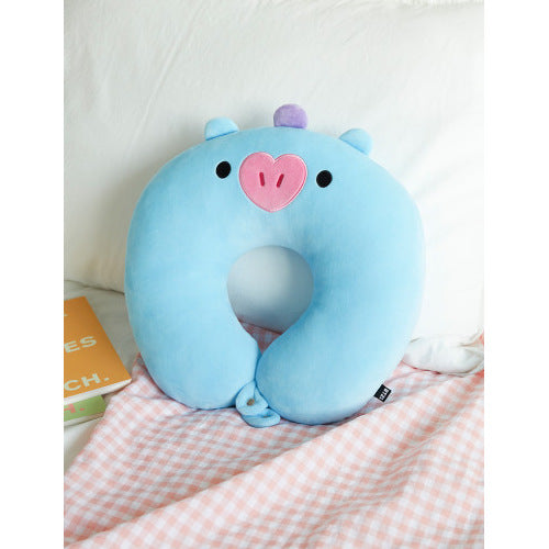 Bulletproof Youth Group Cartoon Baby U-Shaped Pillow Cute Plush Doll Lunch Break Travel Car BTS Cervical Pillow