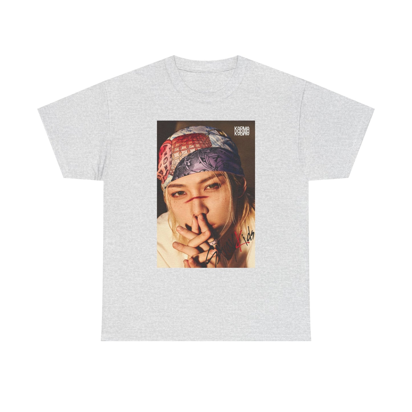 K-Pop Inspired Unisex Heavy Cotton Tee - Trendy Graphic Tee, Music Fan Shirt, Casual Wear, Gift for K-Pop Lovers