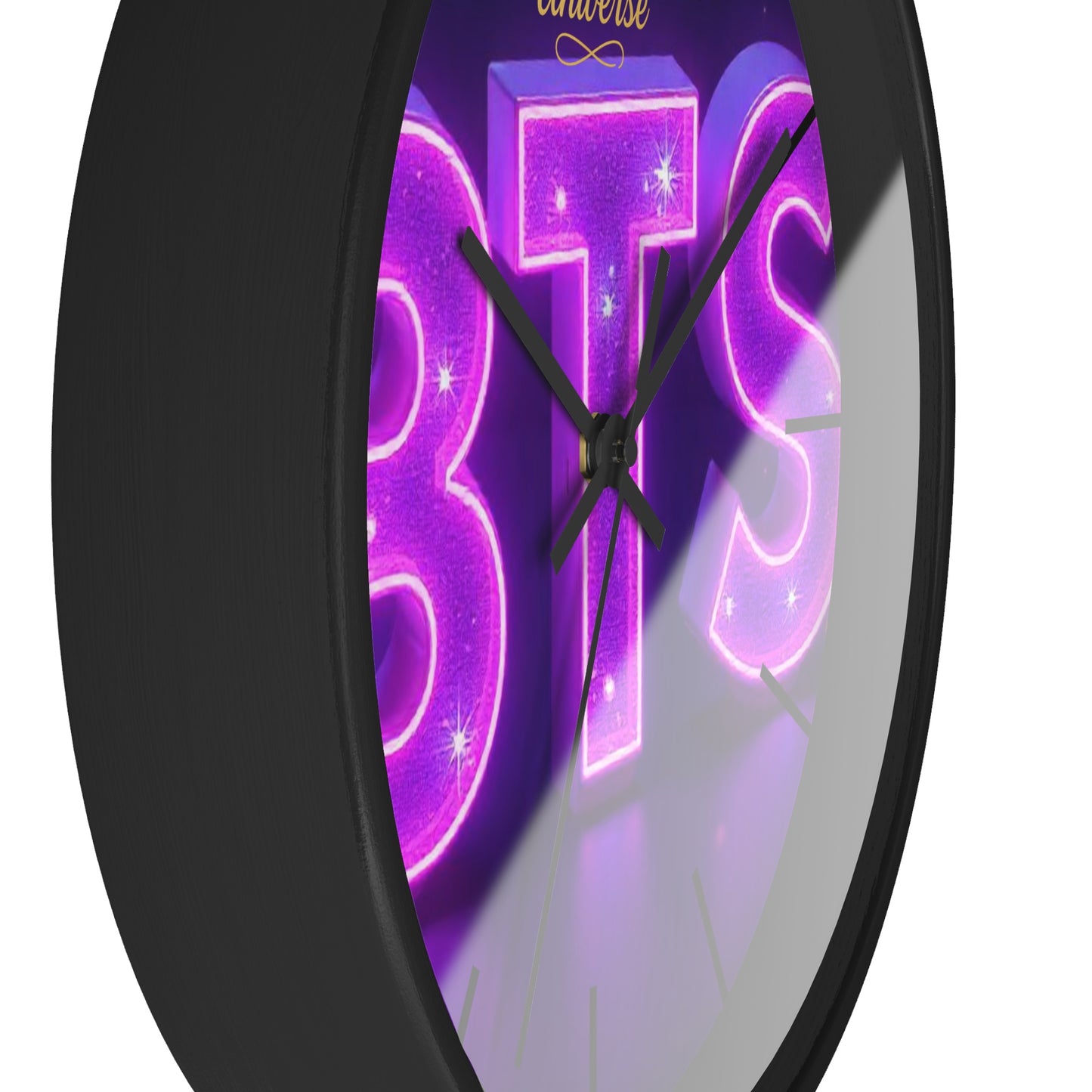 BTS Neon Wall Clock - Fan Gift, Bedroom Decor, K-Pop Collectible, Unique Wall Art, Birthday Present