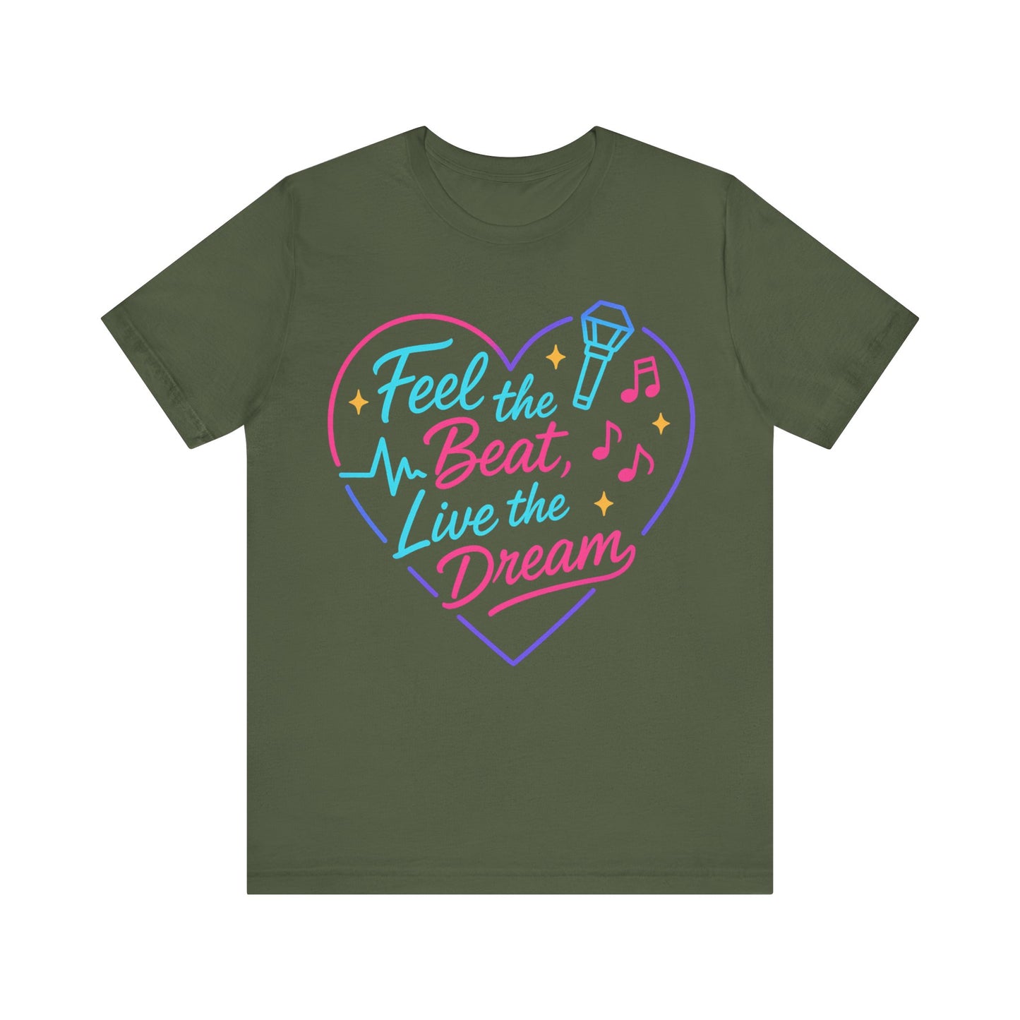 K-Pop Inspired Graphic Tee for Music Lovers, Feel the Beat T-Shirt, Unisex Music Tee, Concert Apparel, Gift for Fans, Festival Wear