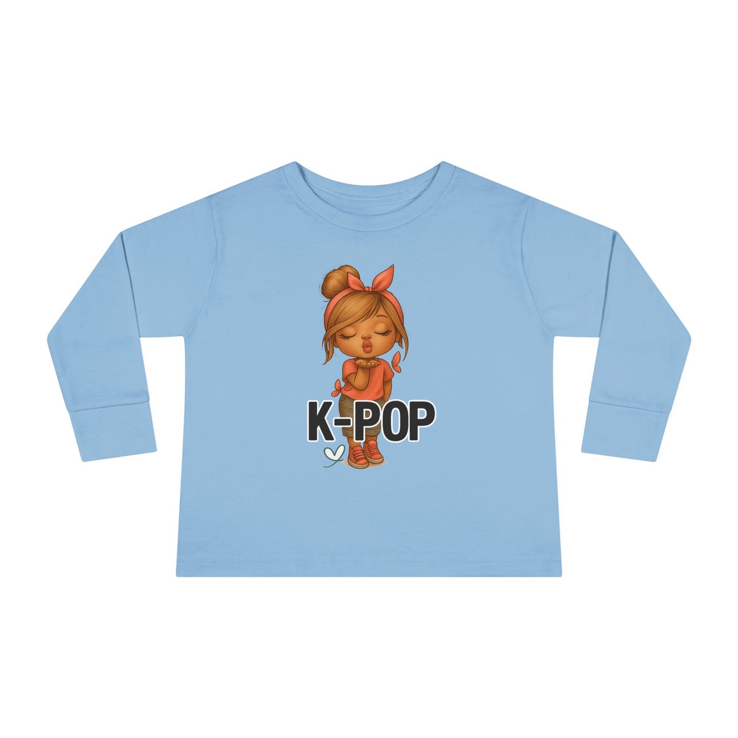 K-Pop Toddler Long Sleeve Tee, Cute K-Pop Shirt, Gift for Kids, Playtime Tee, Musical Kids Apparel, Child's Fashion Top