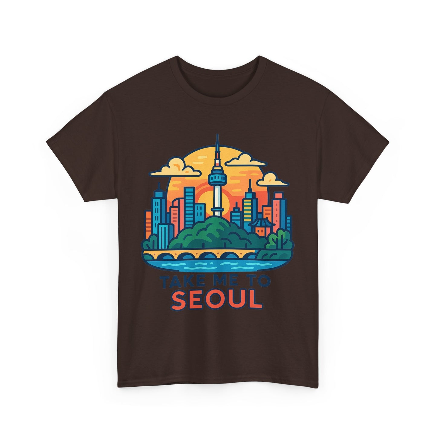 K-Pop Seoul Adventure Tee, Trendy Unisex T-Shirt, City Skyline Graphic, Music Lovers Gift, Casual Streetwear
