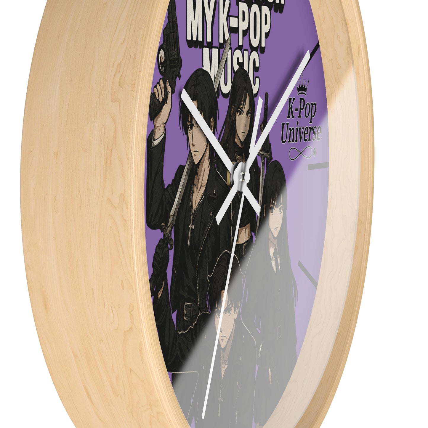 K-Pop Music Wall Clock, Unique Decor for Music Lovers, Perfect Gift for Fans, Bedroom or Living Room Wall Art, Don't Touch My K-Pop Music
