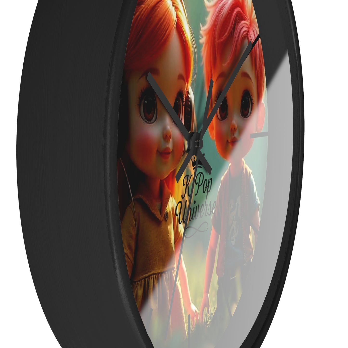 K-Pop Universe Wall Clock, Cute Home Decor, Gift for Music Lovers, Children's Room Accent, K-Pop Fan Wall Art