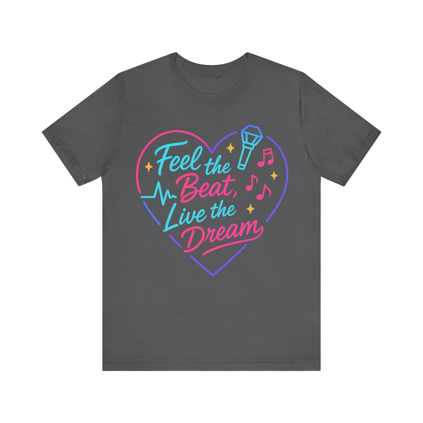 K-Pop Inspired Graphic Tee for Music Lovers, Feel the Beat T-Shirt, Unisex Music Tee, Concert Apparel, Gift for Fans, Festival Wear