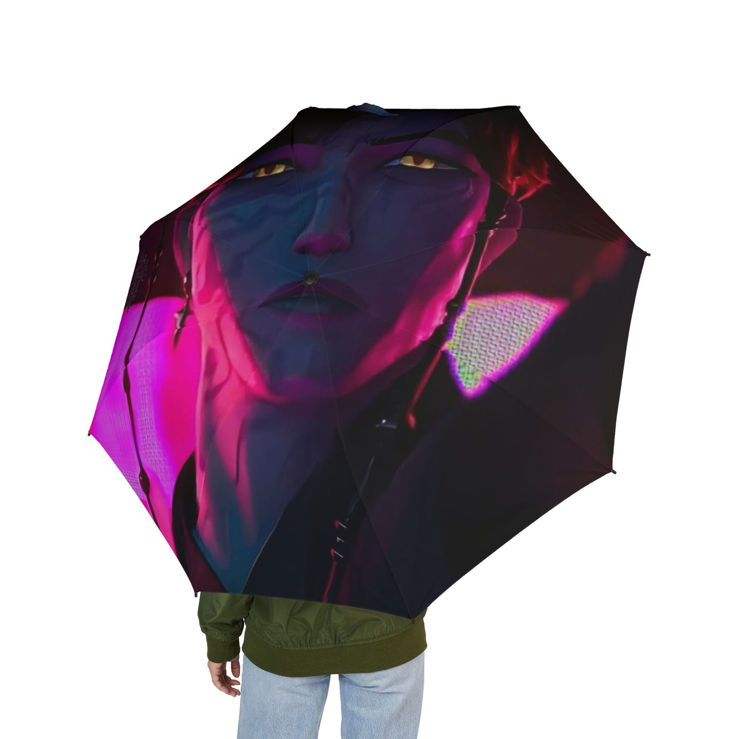 Colorful Foldable Umbrella with Art Design - Stylish Compact Travel Umbrella, Rain Gear for Art Lovers, Unique Gift for Friends, k-pop demon Hunters
