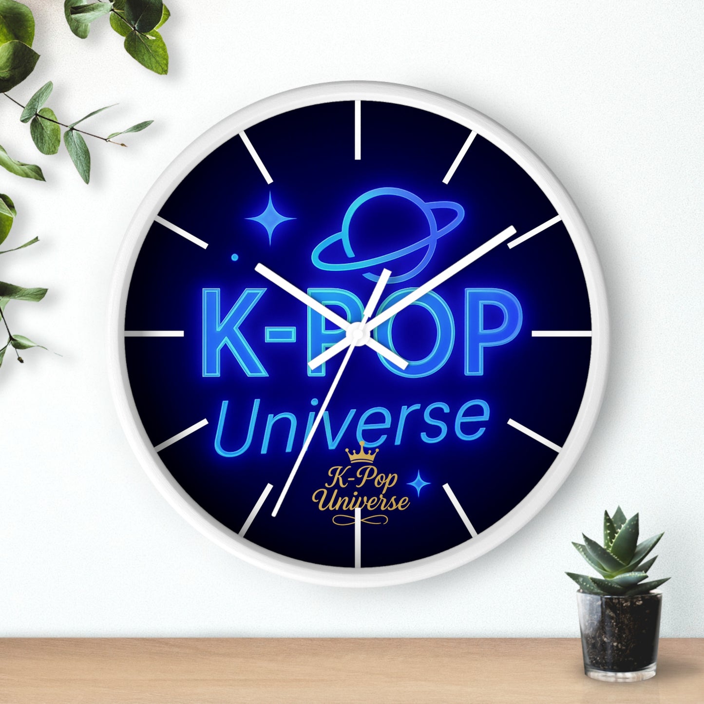 Wall ClockK-Pop Cat Acrylic Wall Clock, Cute Home Decor, Fun Wall Art, Unique Gift for Cat Lovers, K-Pop Fan Merchandise, Colorful Clock
