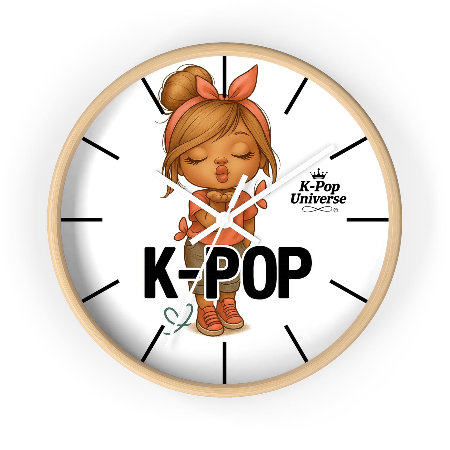 K-Pop Themed Wall Clock, Cute K-Pop Decor, Fan Gift, Music Lover Gift, Unique Home Decor, Trendy Wall Art