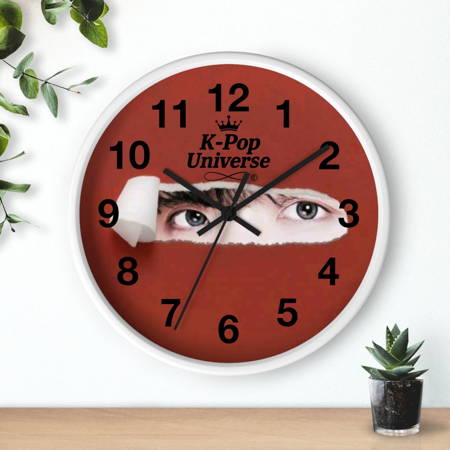 K-Pop Inspired Wall Clock for Fandom Decor, Unique Gift for Fans, Home Office Decor, K-Pop Universe Timepiece, Aesthetic Wall Art/J-Hope/BTS