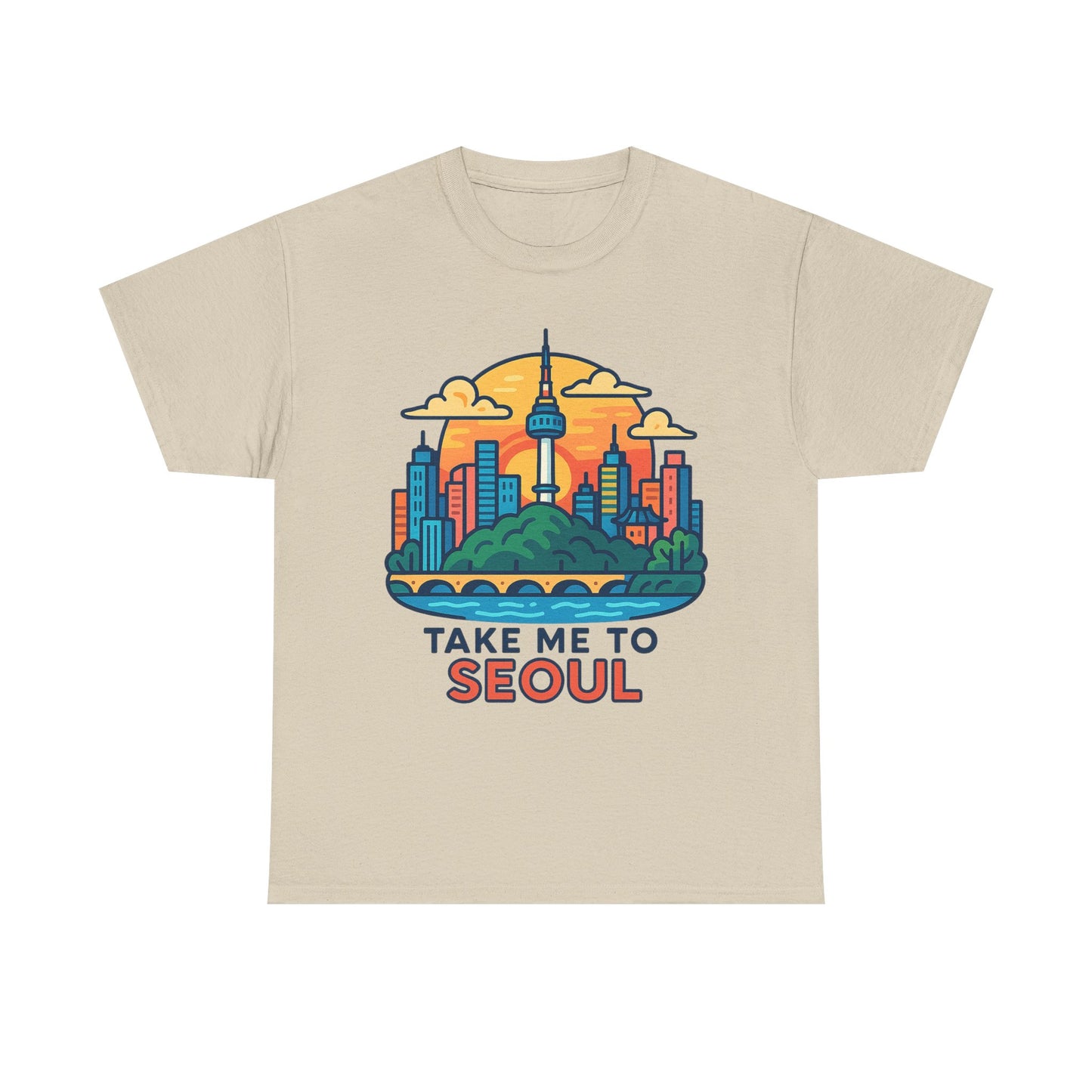 K-Pop Seoul Adventure Tee, Trendy Unisex T-Shirt, City Skyline Graphic, Music Lovers Gift, Casual Streetwear